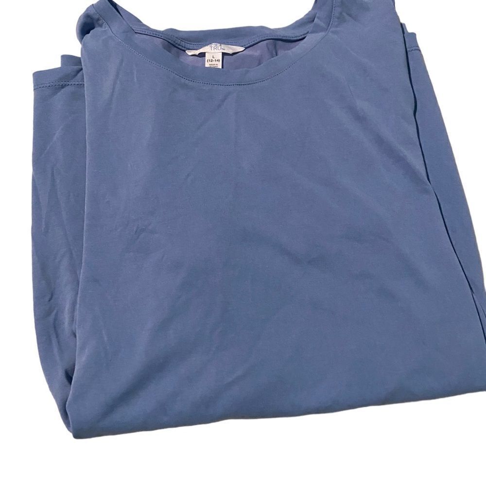 Time and Tru ruffle accent shimmer top excellent condition size large (12-14)